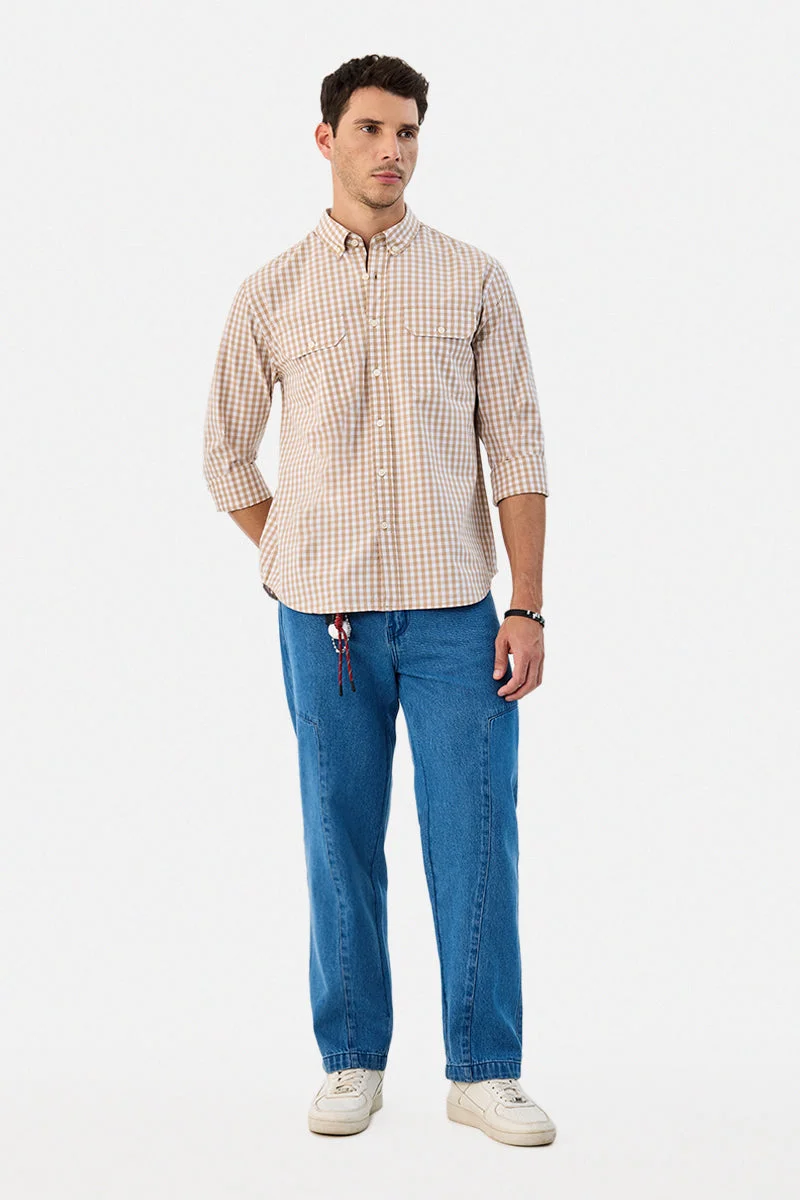 SNITCH Double Pocket Gingham Shirt